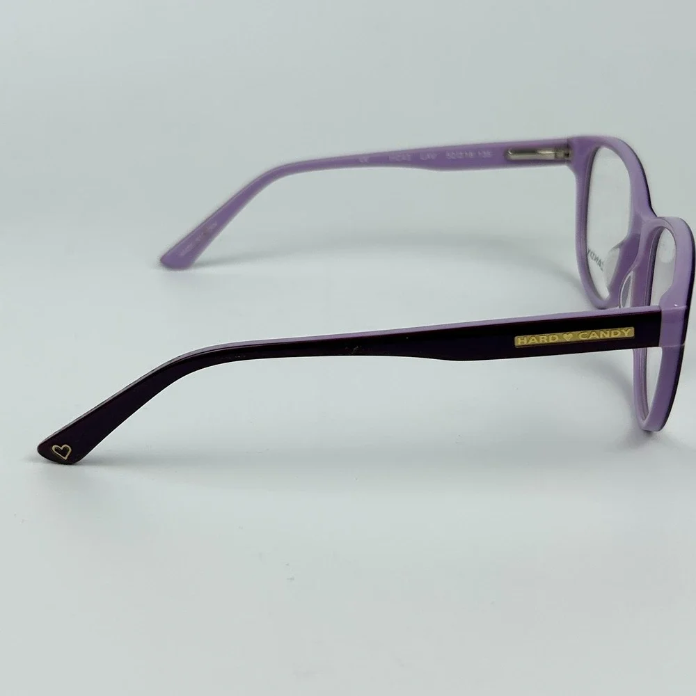 Hard Candy HC43 LAV Womens Eyeglasses Frame Purple Plastic Full Rim 52-18-135mm